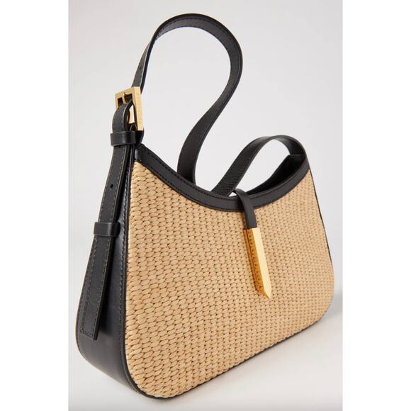 DeMellier Woven Black Tokyo ShoulderBag - Picture 3 of 10